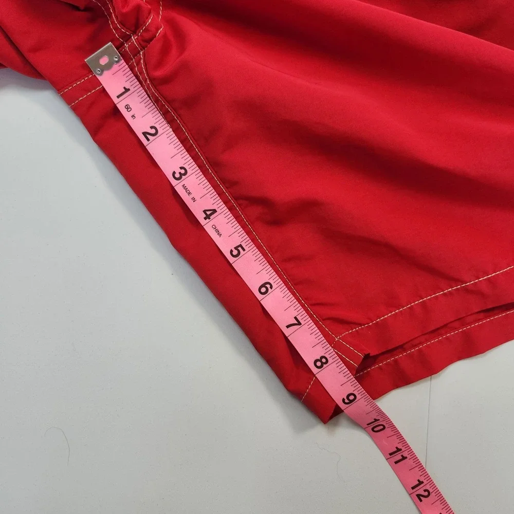 Polo Ralph Lauren Vintage Mens XL Red Cargo Swim Trunks Board Shorts Pony Logo